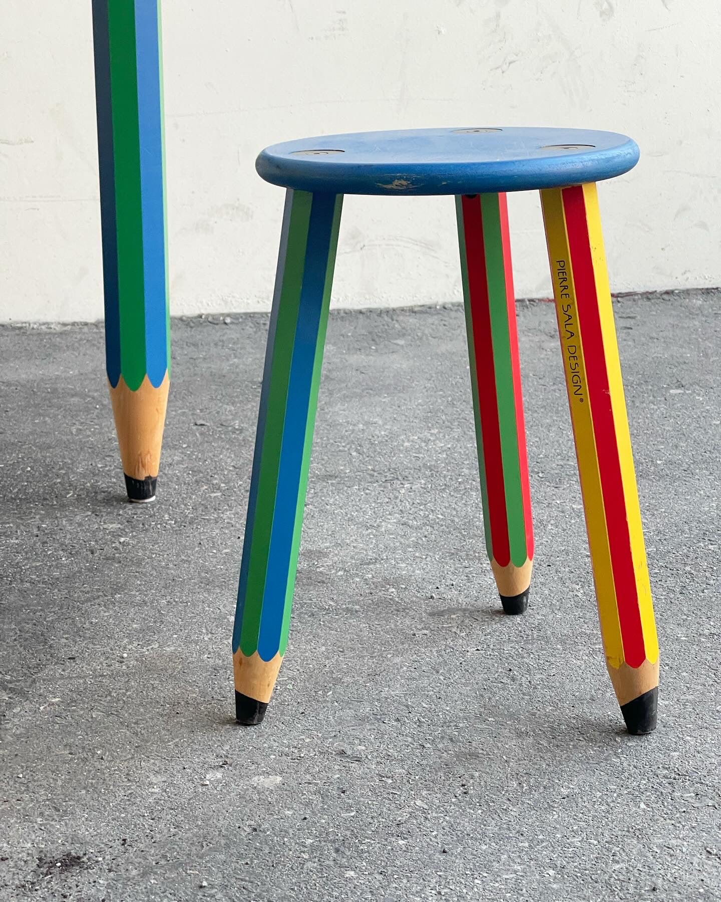 Clairefontaine desk and stool by Pierre Sala for Chambon c.1984.