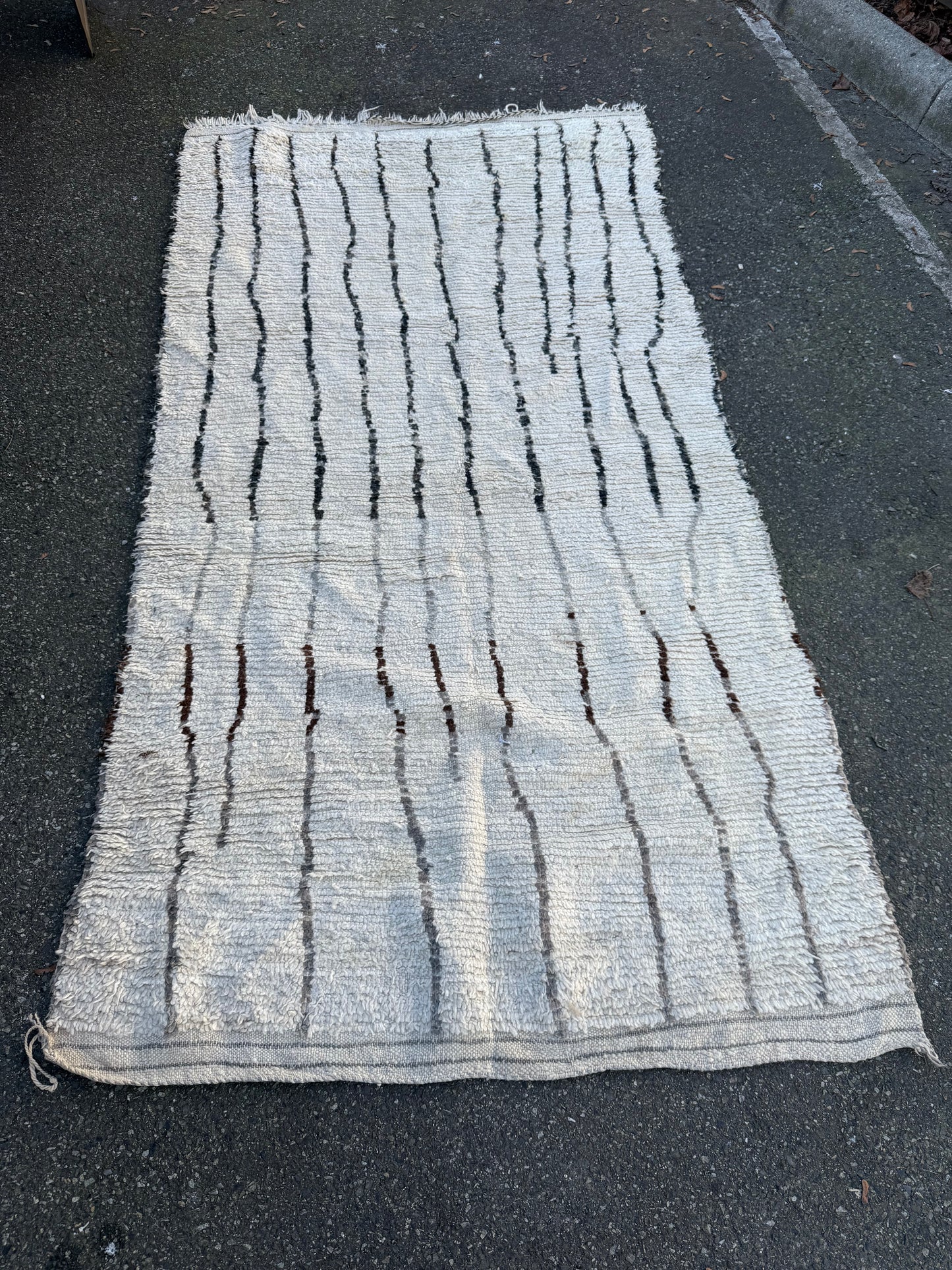 Vintage Beni Ourain wool rug